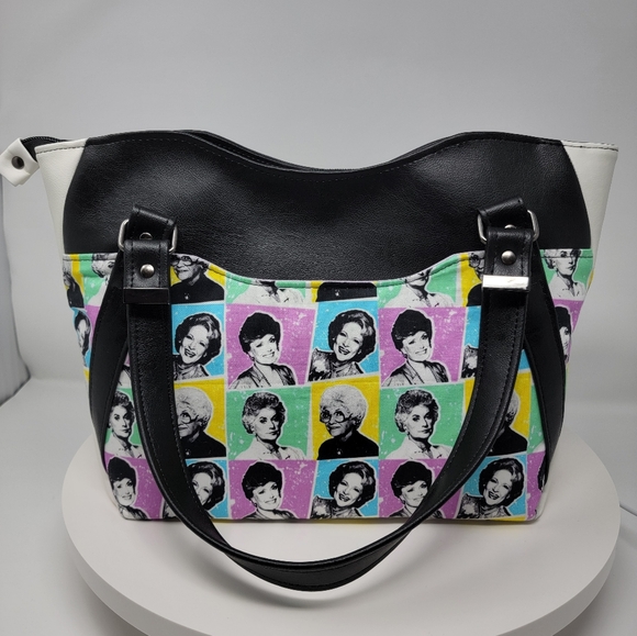 Handmade Character Black & White Pastel Hand Crafted Vinyl Hiraeth Handbag - Picture 3 of 7